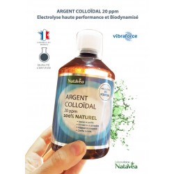 Argent Colloidal 20 ppm Biodynamisé - 500ml - NataVéa Laboratoire