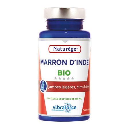 Marron d'inde Bio - 60 Gélules Végétales de 495mg - Naturège Laboratoire