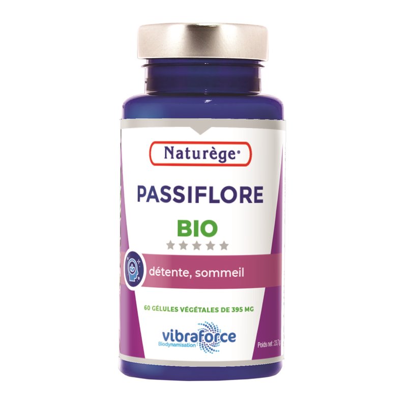 Passiflore Bio - 60 Gélules Végétales à 395 mg - Naturège Laboratoire