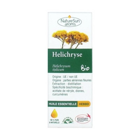 Huile essentielle Helichryse Bio - Flacon 5 ml - NaturSun Aroms