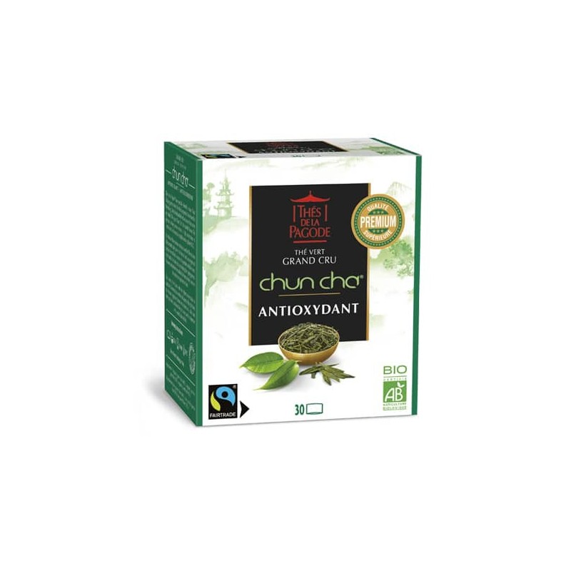 Thé vert Bio Chun Cha  - 30 infusettes - Thés de la pagode