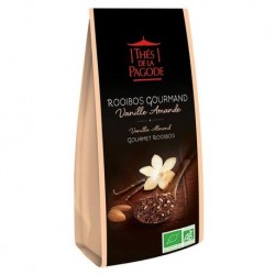 Rooibos vanille amande bio par Thés de La pagode⎢Rooibos bio à la vanille et aux amandes - Sachet vrac 100 grammes⎢Feuilles de R