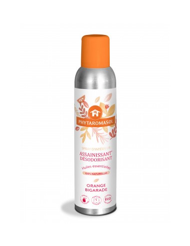 Spray d'Intérieur Assainissant Désodorisant Orange-Bigarade - 250 ml - Phytaromasol