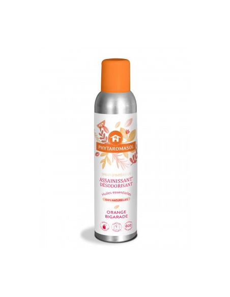 Spray d'Intérieur Assainissant Désodorisant Orange-Bigarade - 250 ml - Phytaromasol