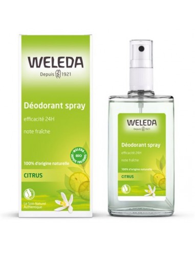 weleda déo citrus Déodorant Citrus 100 % d'origine naturelle - Spray 100 ml- Weleda