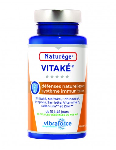 Vitaké Immunité - Shiitaké + maïtaké +plantes + minéraux - 90 gélules - Naturège Laboratoire