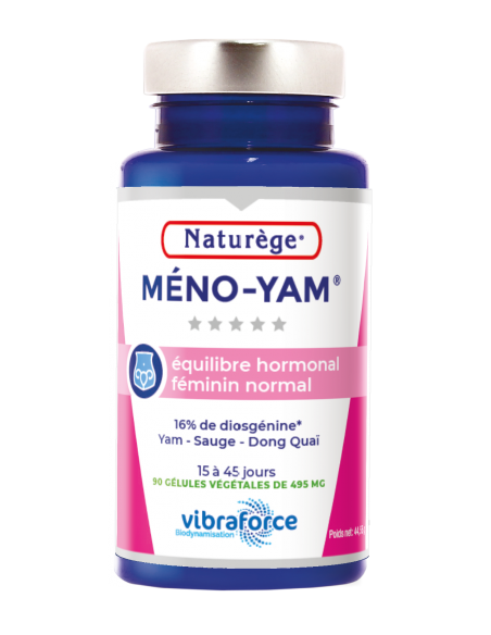 Méno-Yam Equilibre hormonal Féminin - 90 Gélules - Naturège Laboratoire