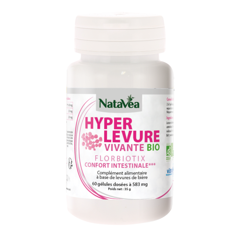 Hyper Levure Vivante Bio Florbiotix - 60 gélules végétales - Natavéa