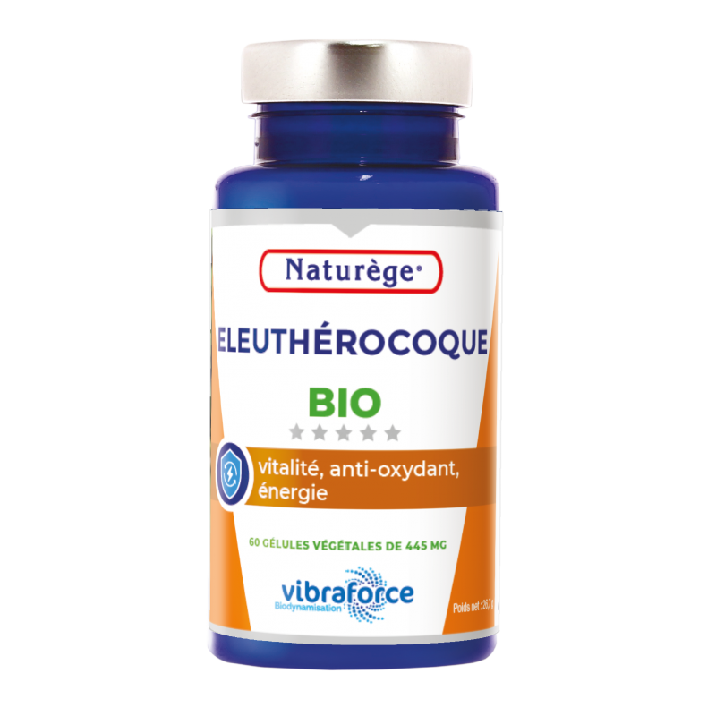 Eleutherocoque Bio - 60 Gélules Végétales de 461 mg - Naturège Laboratoire