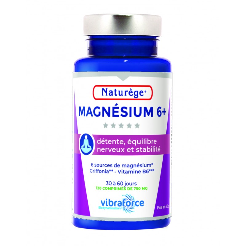 Magnésium 6+  - Pilulier 120 Comprimés -  Naturège Laboratoire