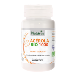 ACEROLA 1000 Bio - Vitamine C naturelle - 30 Comprimés - NataVéa
