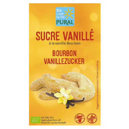 Sucre Vanillé à la vanille Bourbon - 5 sachets de 8g - Pural