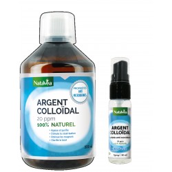 Argent Colloïdal 500 ml+ 1 Spray 30ml - NataVéa