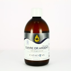 Cuivre-Or-Argent Colloïdal - 500ml - Catalyons