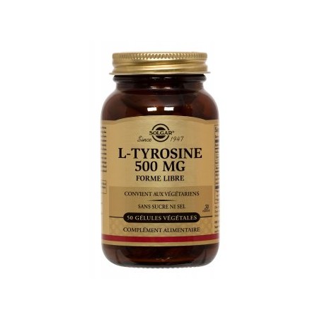 L-Tyrosine 500mg - 50 gélules - Solgar