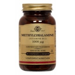 Vitamine B12 (Méthylcobalamine) - 30 Comprimés - Solgar
