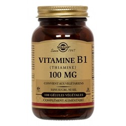 Vitamine  B1 (Thiamine) 100 mg - 100 gélules - Solgar