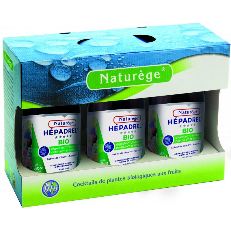 Pack 3 Hepadrel Liquide - 3 Flacons de 250 ml - Naturège Laboratoire