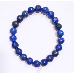 Bracelet Lapis Lazuli - Pierres 8 mm - Lithothérapie - Magnétique Vibration