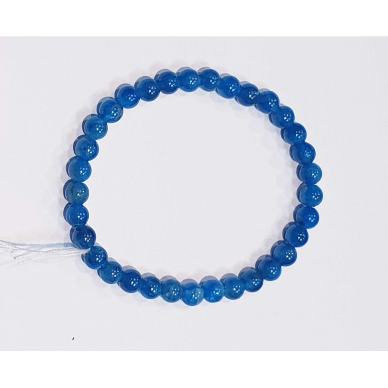 Bracelet apatite bleue - pierres de 6 mm - bijou de Lithothérapie - Magnétique Vibration
