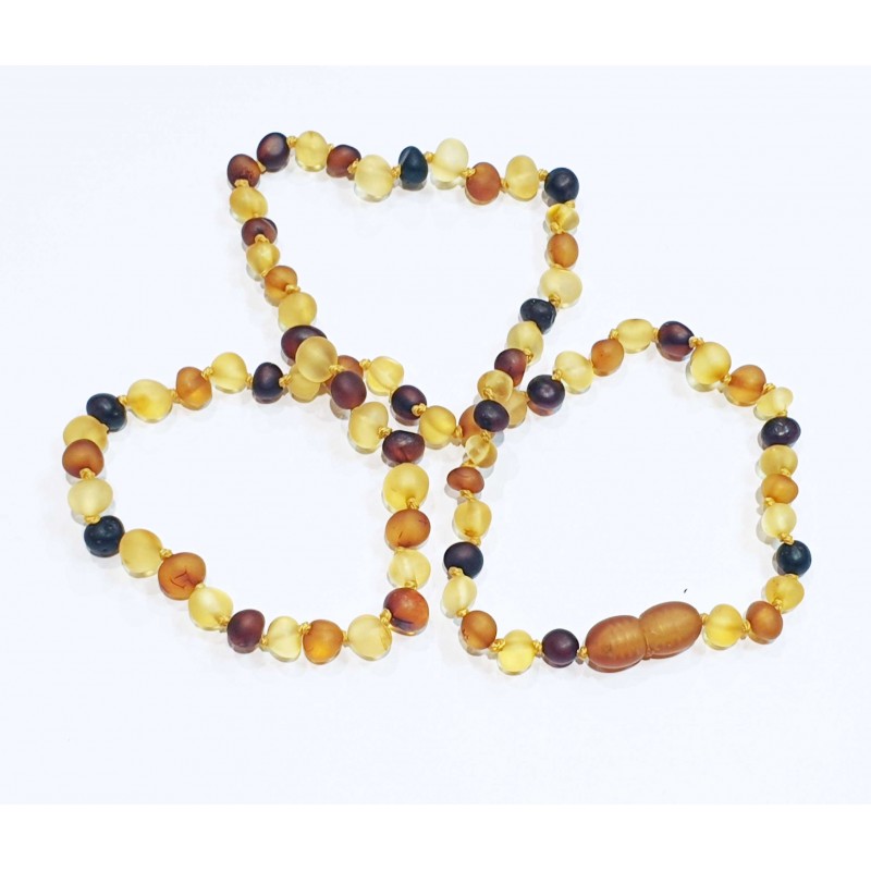 Collier Ambre bicolore 50 cm - Bijou en ambre - Magnétique Vibration