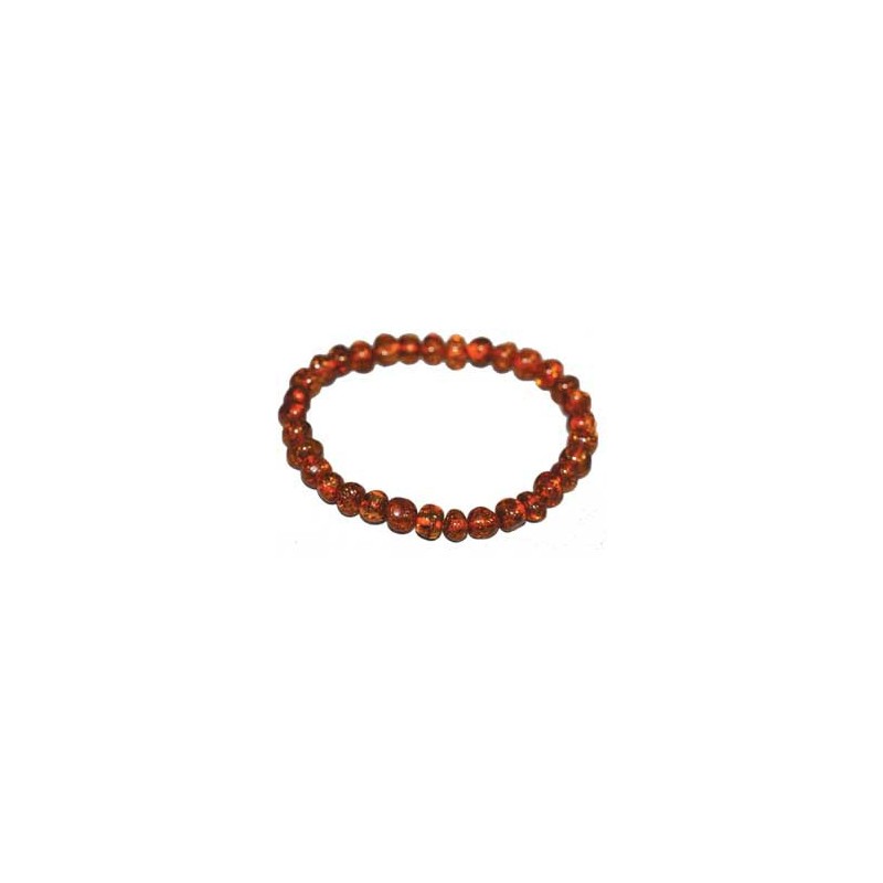 Bracelet Ambre Perles Roulées  - Bijou en ambre - Magnétique Vibration