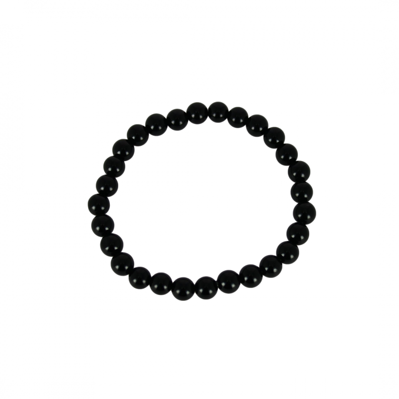 Bracelet Onyx Noir - Pierres de 6 mm - Lithothérapie - Magnétique Vibration