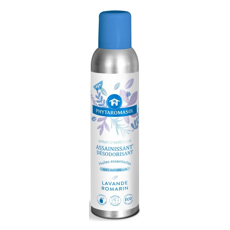 Spray d'Intérieur Assainissant Désodorisant Lavande Romarin - 250 ml - Phytaromasol