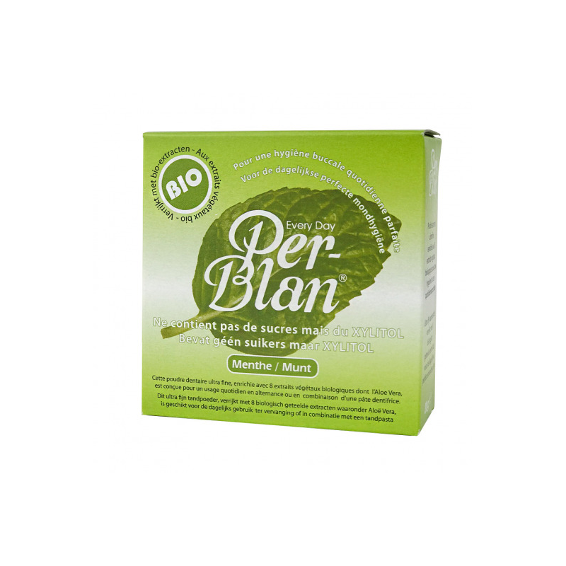 Perblan Poudre - Dentifrice Menthe - 30 g - Per Blan