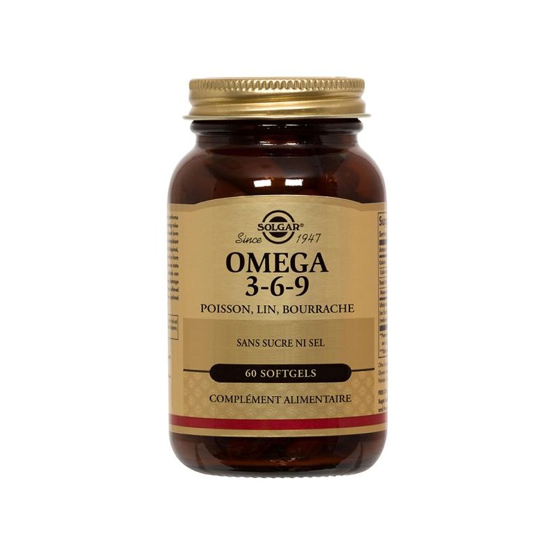Oméga 3-6-9 - Solgar - 60 capsules