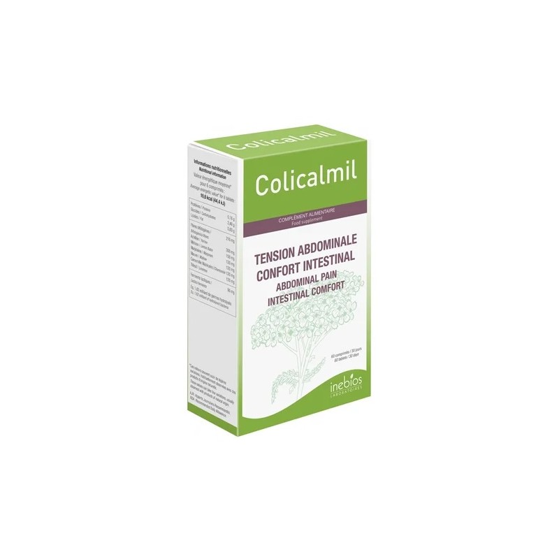 Colicalmil® - Tension abdominale - Trouble digestif - spasmes - 60 comprimés - Inebios