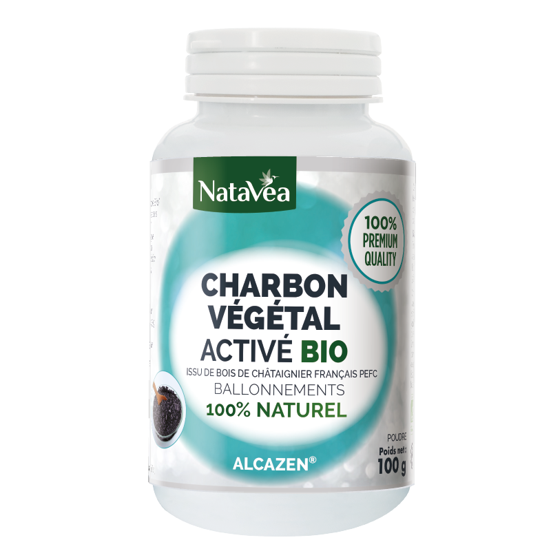 Charbon végétal activé Bio - 100g - Natavea