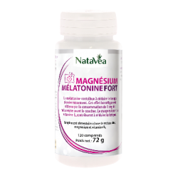 Magnésium + Mélatonine fort + Vitamine B6 - 120 comprimés - Natavéa Vibra