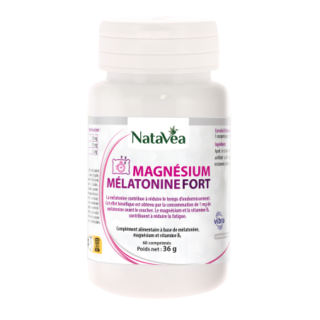 Magnésium + Melatonine fort + Vitamine B6 - 60 comprimés - Natavéa Vibra