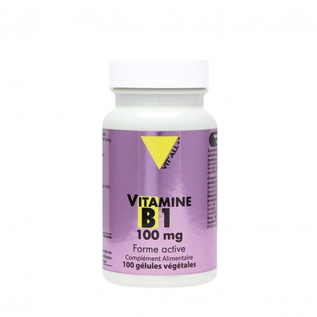 Vitamine B1 100 mg - 100 gélules végétales - Vitalplus