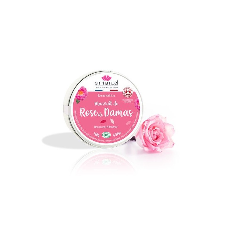 Beurre karité au macérât de rose de Damas - 140 g - emma noël