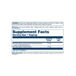 Chardon Marie - 175 mg | 80% de Silymarine - 60 VegCaps - Solaray