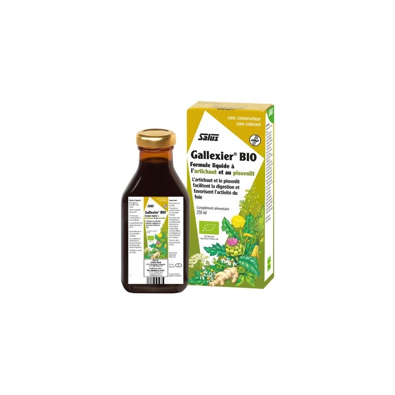 Gallexier Bio - Artichaut et Pissenlit - Flacon 250 ml - Salus
