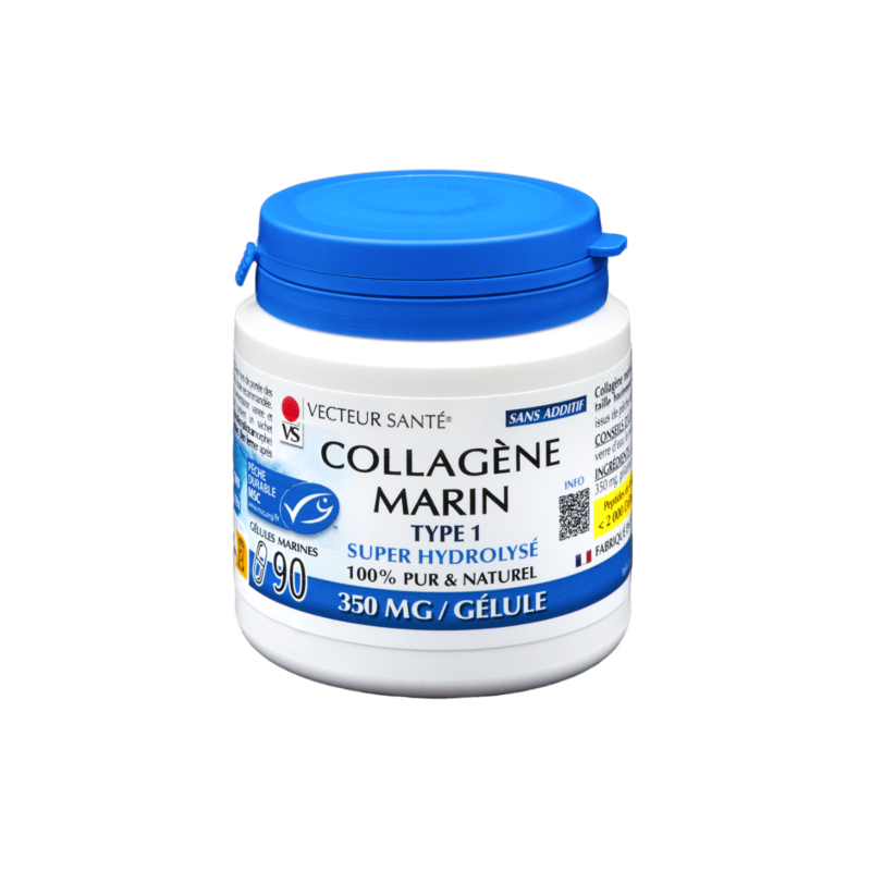 Collagène marin gélules - 90 Gélules - Vecteur Santé