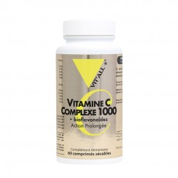 Vitamine C 1000 mg + bioflavonoïdes - 60 comprimés sécables - Vitalplus