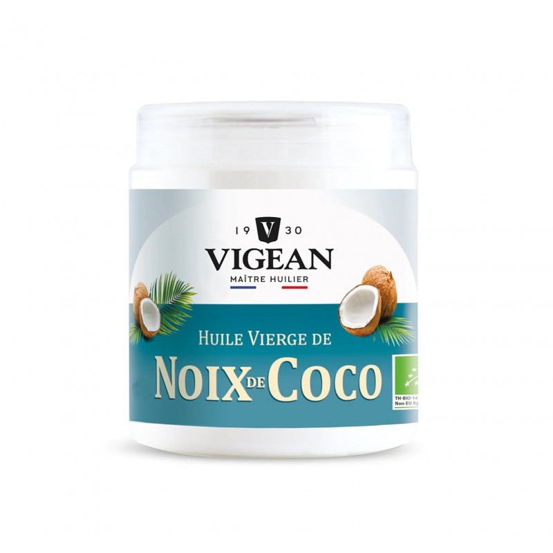 Huile Noix Coco Bio - Pot 250 ml - Vigean