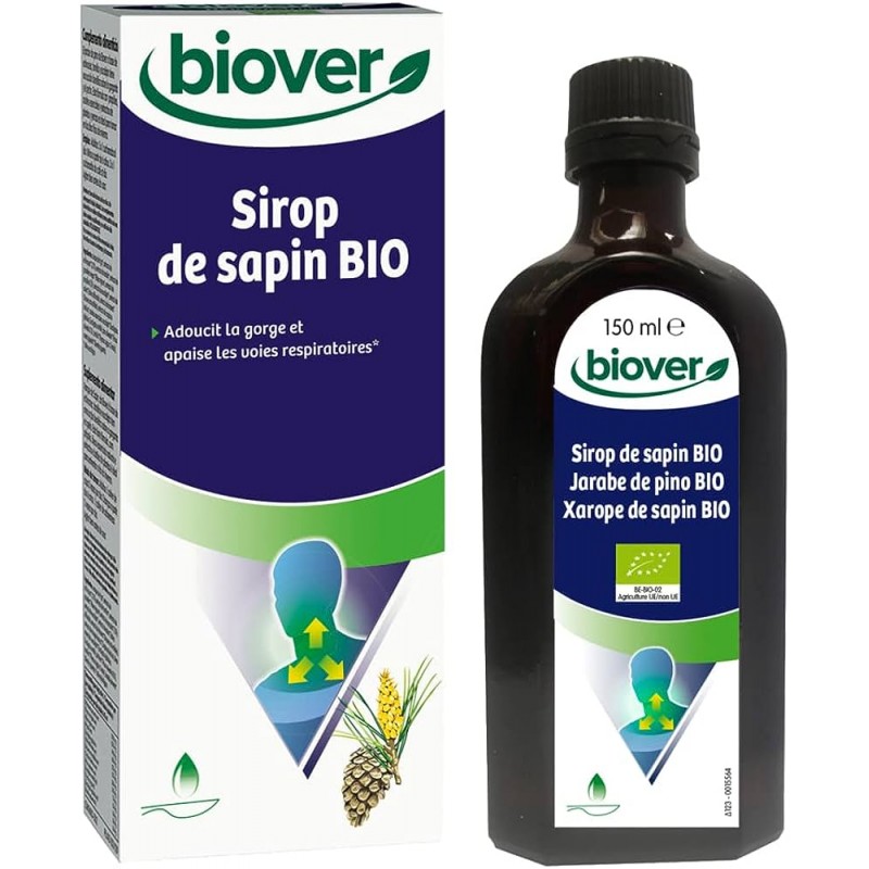 Sirop sapin sans sucre - Gorge & Respiration - 150 ml - Biover
