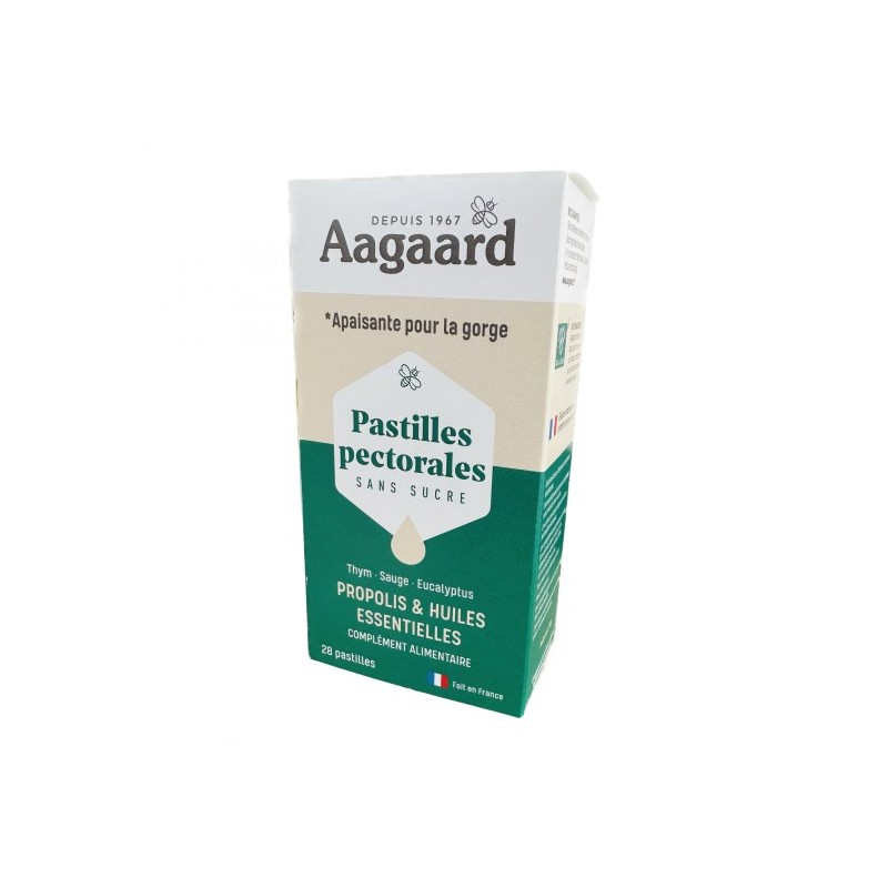 Pastilles Pectorales - Propolis & Huiles Essentielles - 28 pastilles - Aagaard