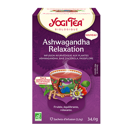 Thé Ashwagandha Relaxation - 17 sachets d'infusions - Yogi Tea