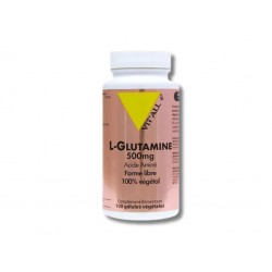 L-Glutamine 500 mg - 100 gélules végétales - Vitalplus