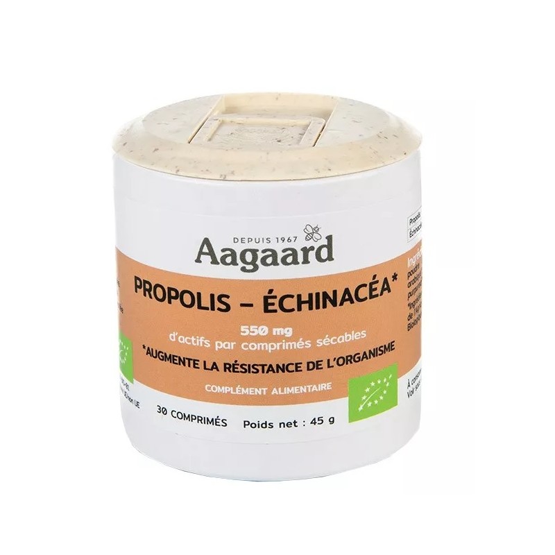 Propolis Echinacéa 550 mg - 30 comprimés sécables - Aagaard