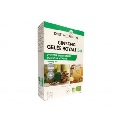 Ginseng gelée royale Bio - Fortifiant et reconstituant - 20 ampoules  - Diet horizon