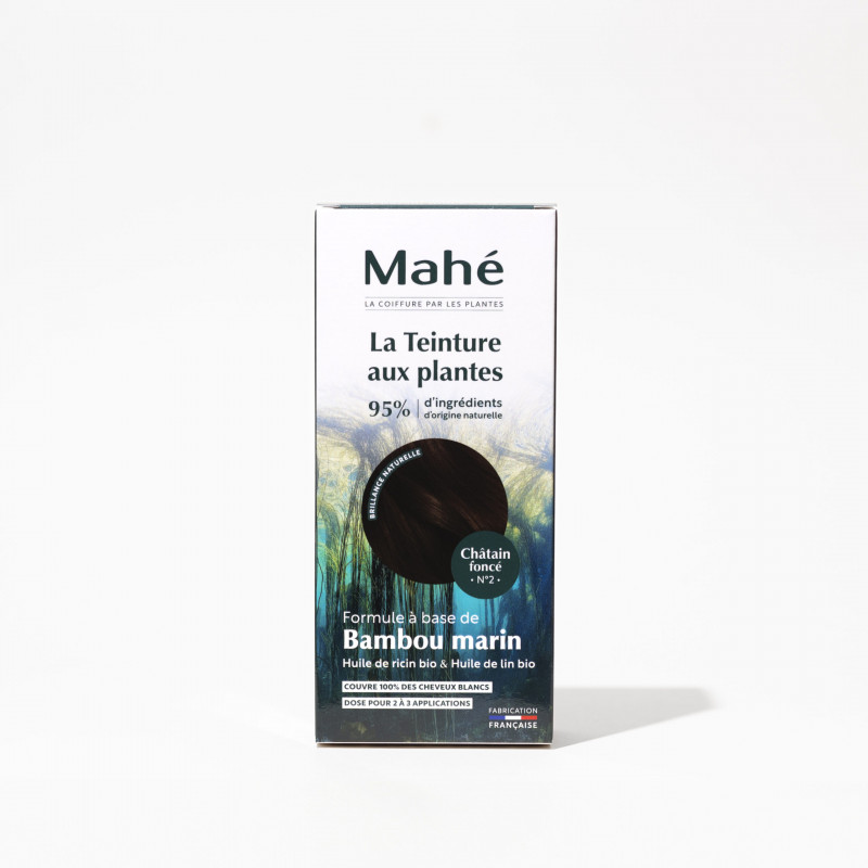 Martine Mahé - Teinture n°2 125 ml Châtain foncé - Coloration aux plantes