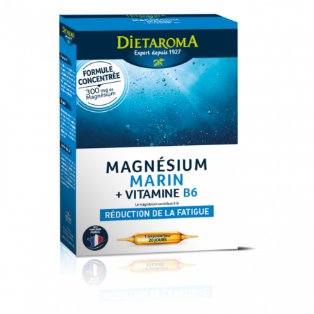Magnésium marin + vitamine B6 - 20 ampoules de 10 ml - Dietaroma