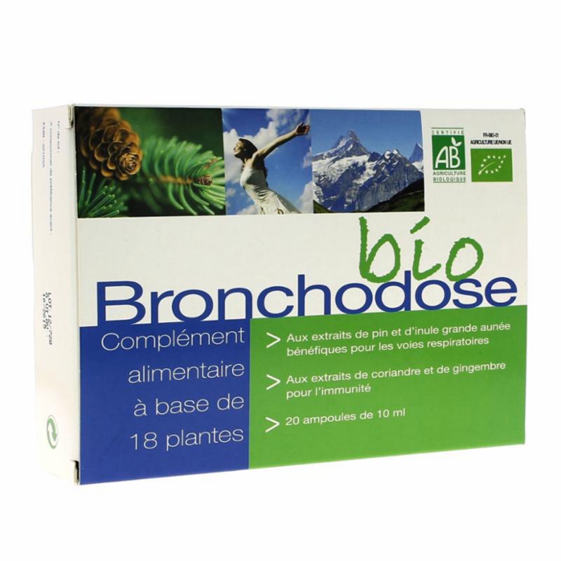 Bronchodose respiration Bio  - 20 Ampoules de 10 ml - Physiotonic